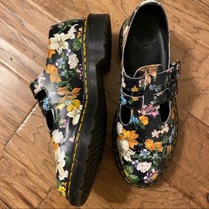 Doc martens double strap Mary Jane floral 10